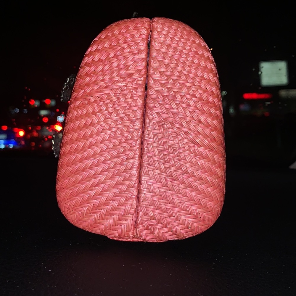 Donna Dixon Straw‎ Mini Bag With Metal Chain - Picture 4 of 11